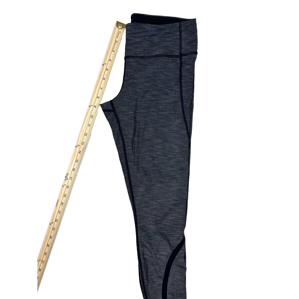 Lululemon On Track Tight Leggings Heathered Black Gray Size 6 - Picture 9 of 10
